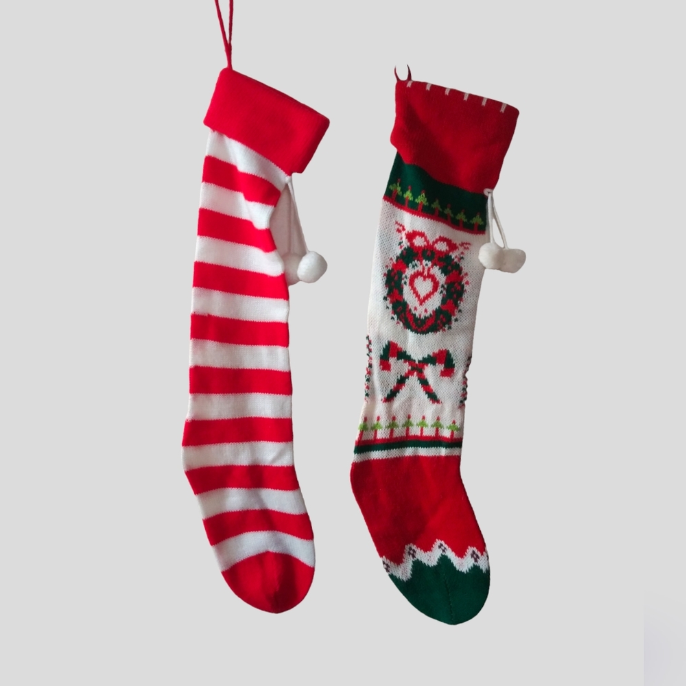 Christmas Stocking Set Of Two Holiday Decor